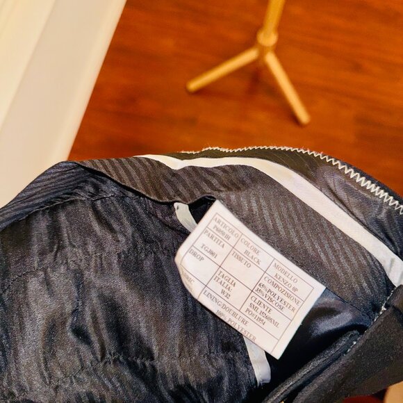 Men’s Black Slim-Fit Dress Trousers W32 L46 – Italian Style - Picture 2 of 4